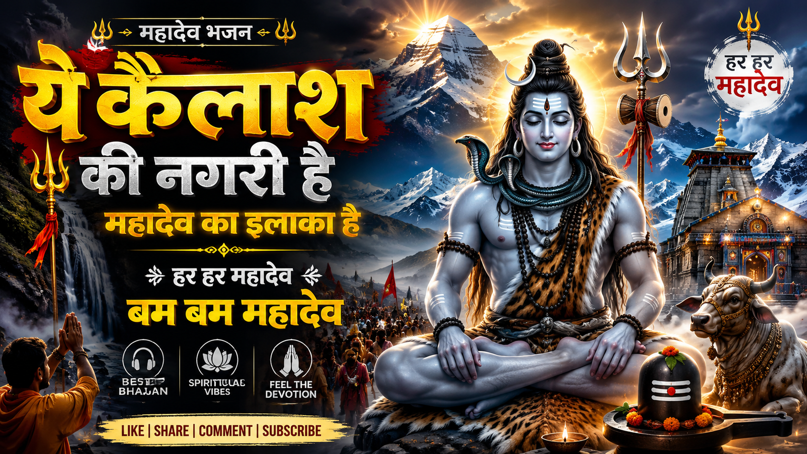 कैलाश की नगरी है | महादेव का इलाका है | शिव भजन 2026 | Har Har Mahadev Bhajan | Shiv Song cover