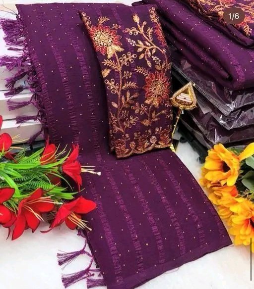 Chiffon Bollywood Saree With Separate Blouse