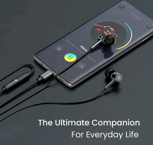 Portronics Conch 120 Type-C Wired Earphones with Mic - Image 3