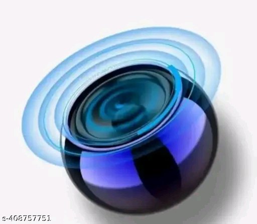 Blue Round Shape Bluetooth Speaker (Music Wirelessly Without Cable) - Image 3