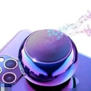 Blue Round Shape Bluetooth Speaker (Music Wirelessly Without Cable)
