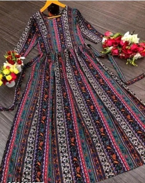 Polyster/Crepe fabric-Aishani Pretty Kurtis - Image 3