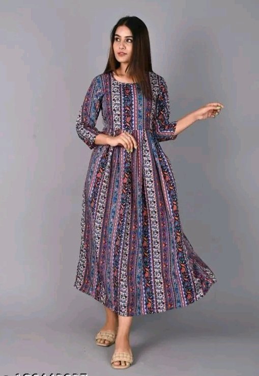 Polyster/Crepe fabric-Aishani Pretty Kurtis